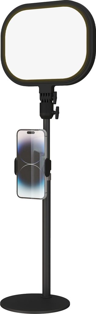 LED-Nachttischlampe, 10 Dimmstufen, 5 Farben, Speicherfunktion, Metall, Schwarz