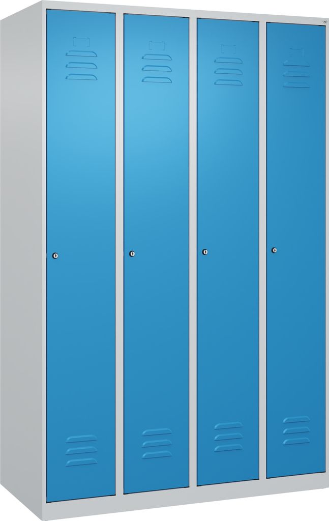 CP Spind Classic Plus lichtblau, lichtgrau 080000-40 S10025, 4 Schließfächer 120,0 x 50,0 x 185,0 cm