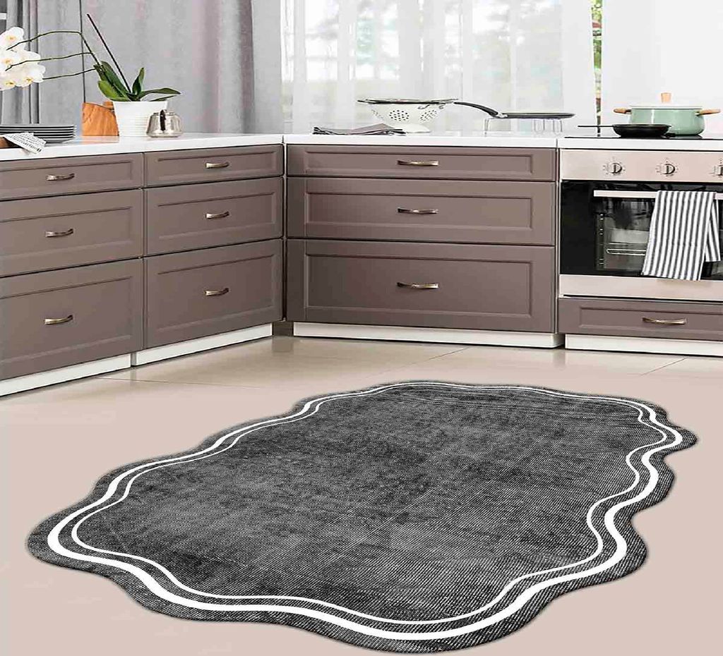 Conceptum Hypnose, Wookece283, Teppich (160 x 230), 100 % POLYESTER, Grau, 160 x 230 cm