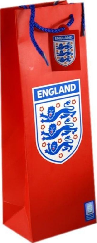 Edle rote Geschenktüte für Alkohol von England 30 x 12 x 9 cm - Dekorative Tasche für eine Flasche mit Originalverpackung 0,1 kg