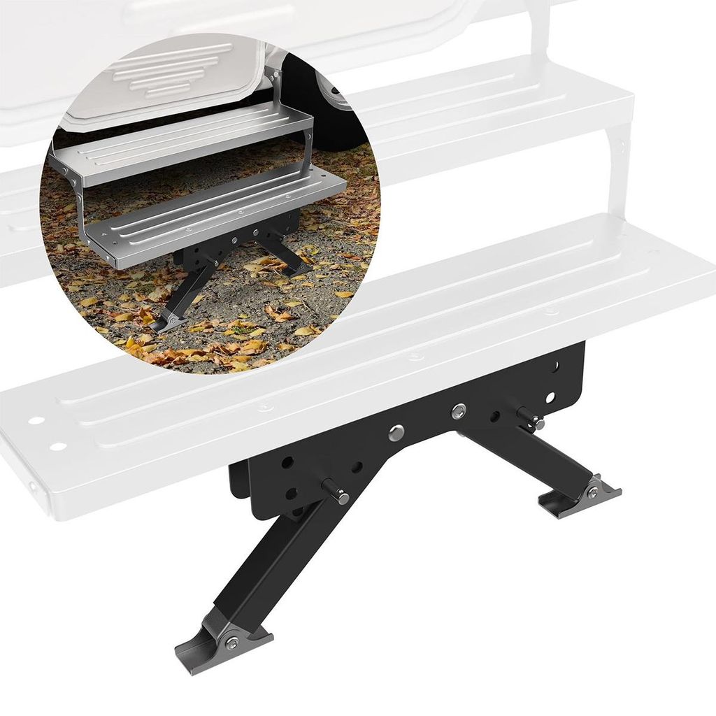 RV Schritt Stabilisator, verdicktes,für überragende Stabilität, faltbar und höhenverstellbar,einfache Installation für Wohnwagen/5. Räder/Woh...