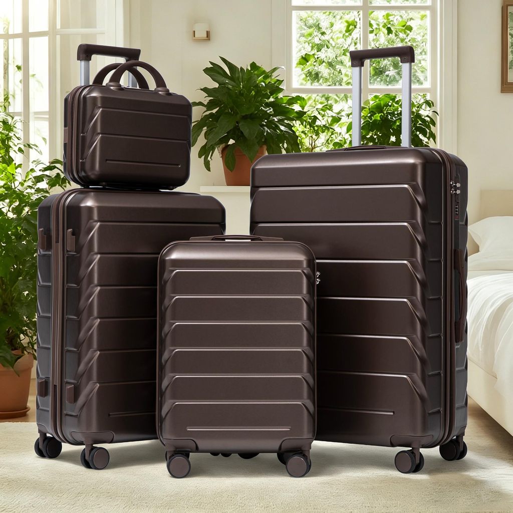 MODFU Reisekoffer mit 14"-Kosmetikkoffer,4er-set-Trolleys Produktbild 