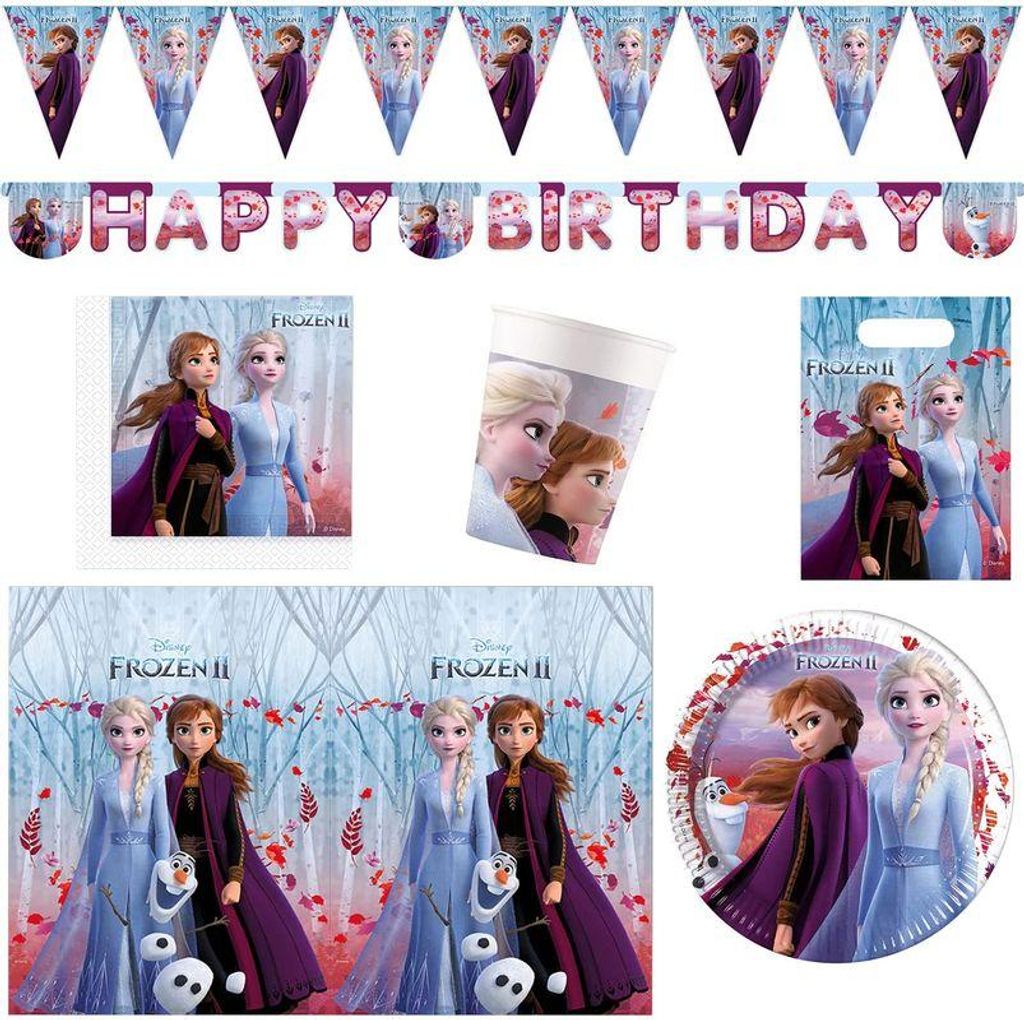 Disney Eiskönigin 2 XXL Partyset zum Kindergeburtstag Produktbild 