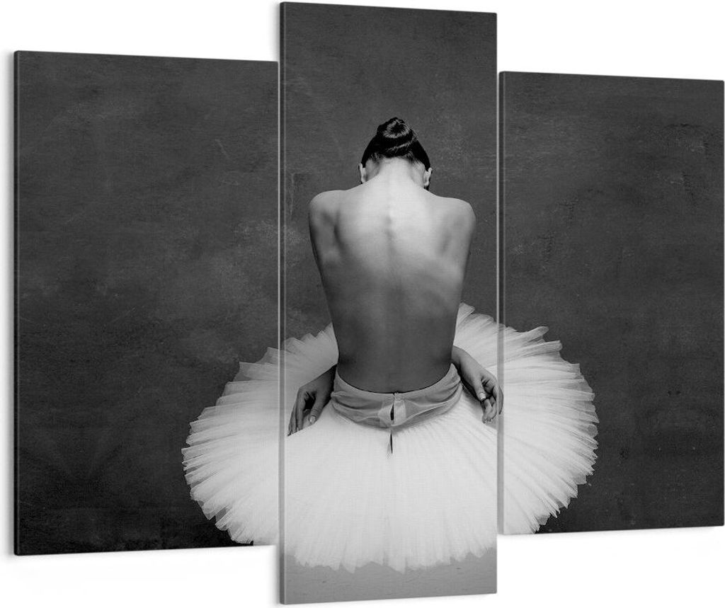 Bild auf Leinwand - Leinwandbild - 3 Teile - Ballerina Rücken Stück - 130x100cm - Wand Bild - Wanddeko - Wandbilder - Leinwanddruck - Bilder - Wa...
