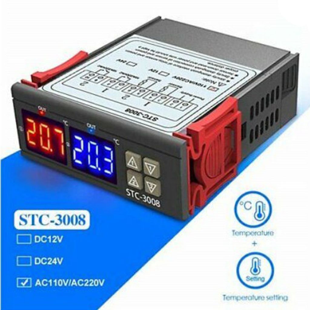 50-110℃ Smart LED Digital Temperaturregler Thermostat Temperaturschalter 12V DC 