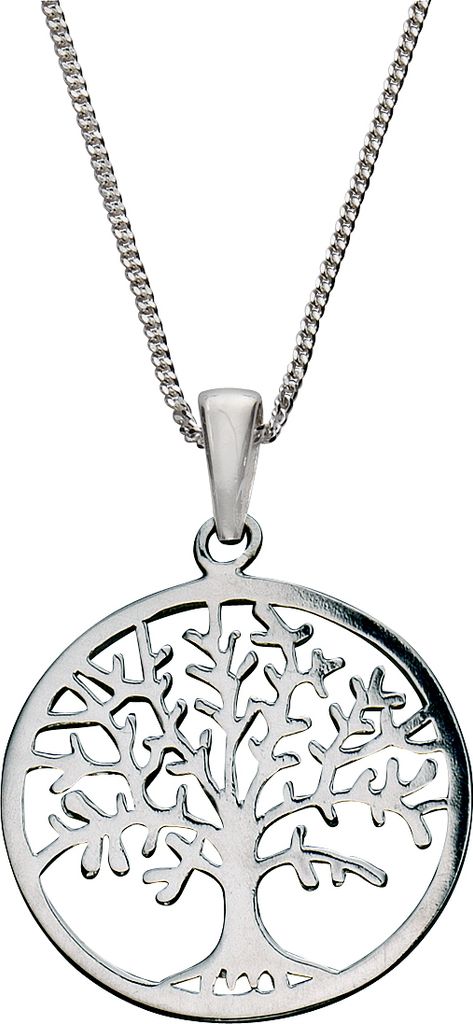 Damen Anhänger mit Kette 925 Sterling Silber Lebensbaum - Produktbild 