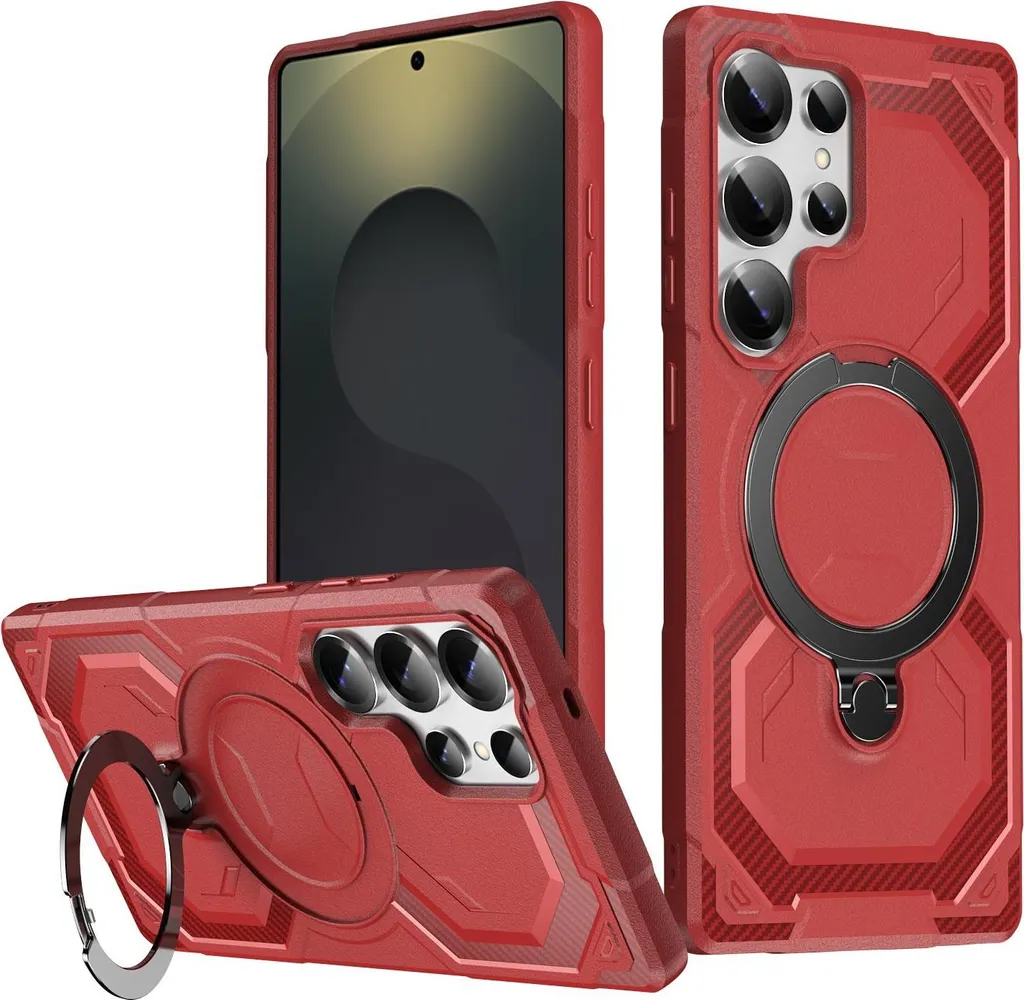 Cover Samsung S25 Ultra MagSafe Rosso - Phonesta IronLock Antiurto
