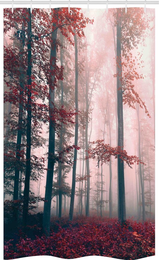 ABAKUHAUS Wald Schmaler Duschvorhang, Herbst-Fall-Natur Produktbild 