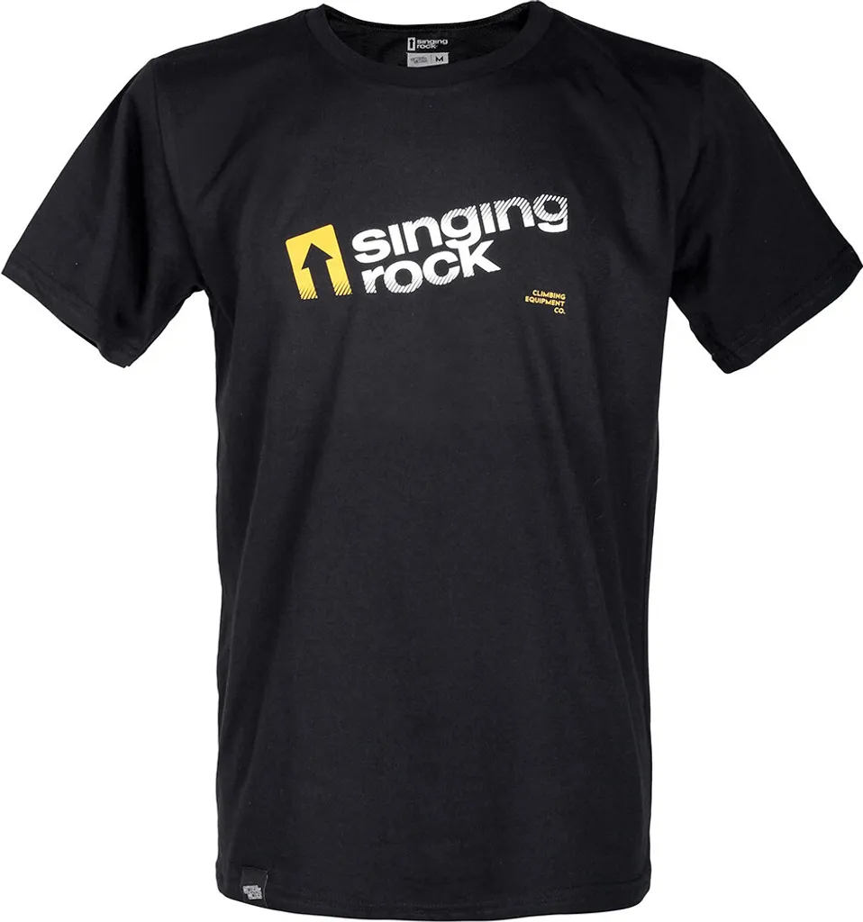 T-shirt en Coton Respirant Singing Rock Backbone Noir XL Confortable