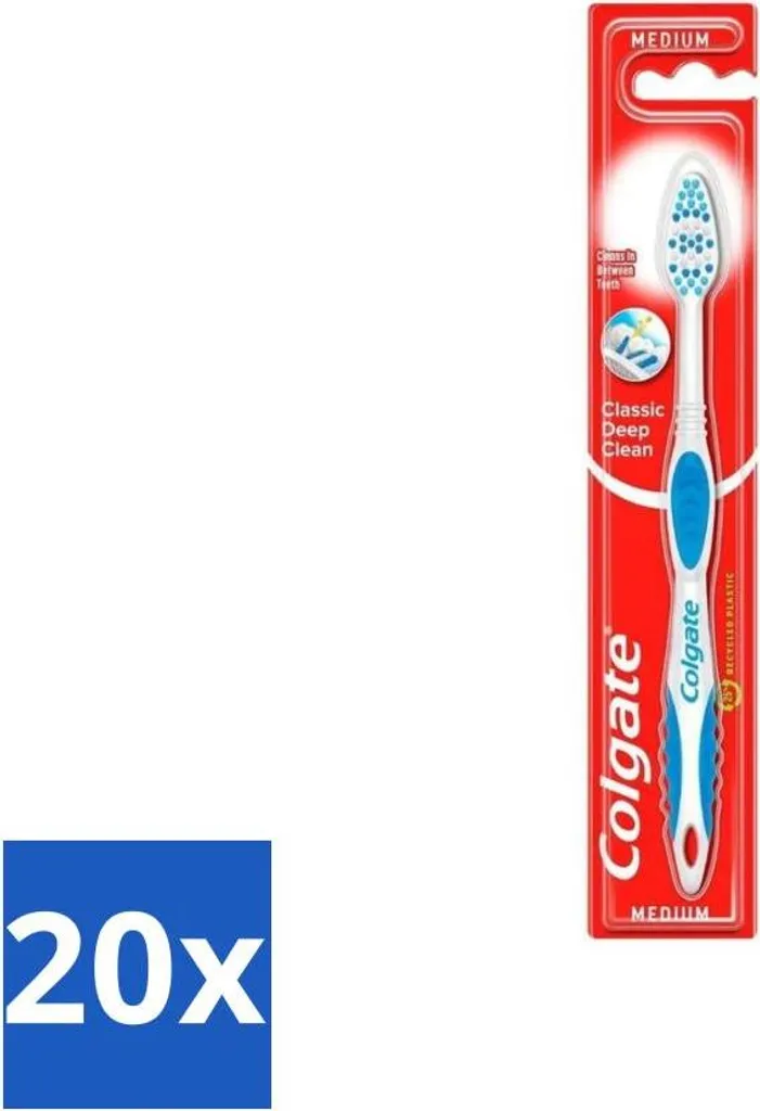 Colgate Classic Deep Clean Spazzolini Medi Confezione da 20 - Risparmio