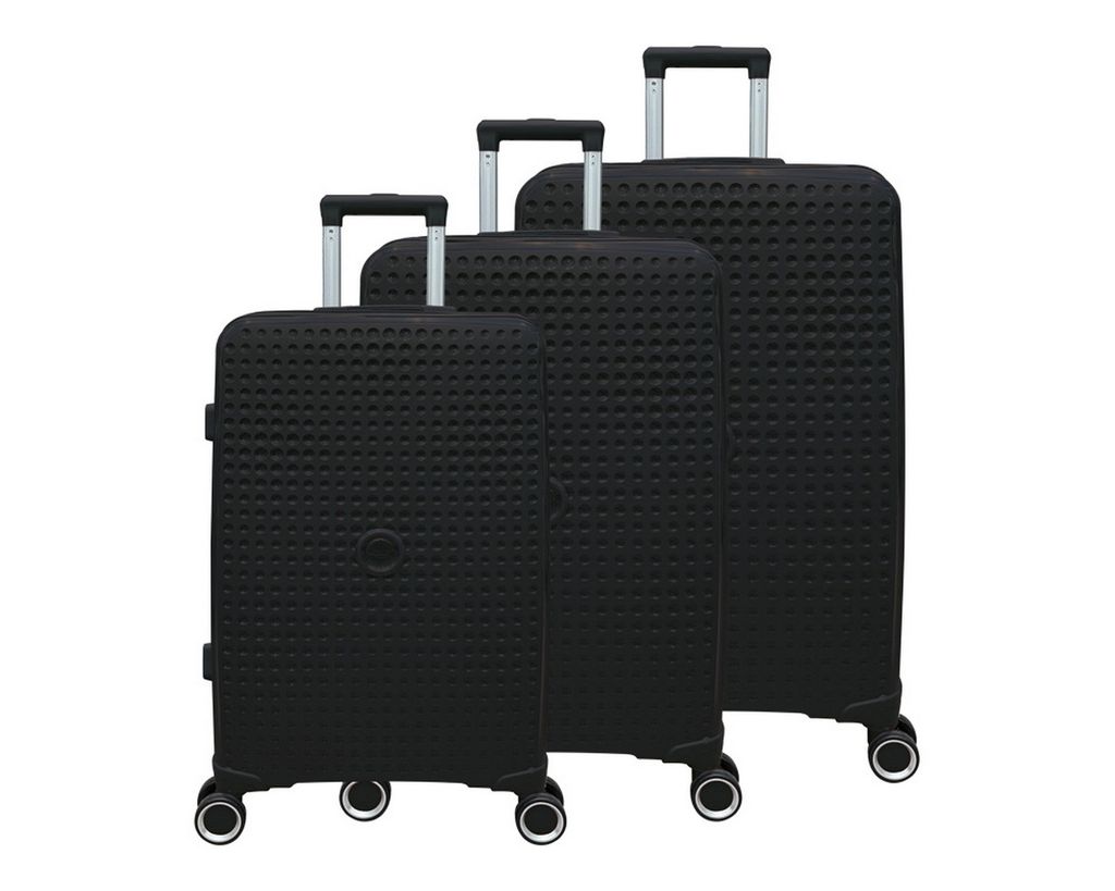 Gustav Voss 3-tlg. Reisekoffer-Set Schwarz, Serie Saint Tropez 64665