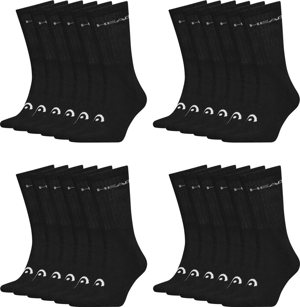 12 Paar HEAD Uni Crew Socken Baumwolle Blend Sport Socks