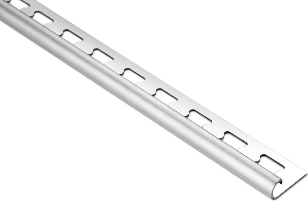 HEXIM Fliesenschienen / Edelstahlschienen 250cm, Quadrat-/ Rund-/ & L-Profile, Edelstahl - glänzend oder gebürstet, Höhe: 9-12mm (Rundprofil 11m...