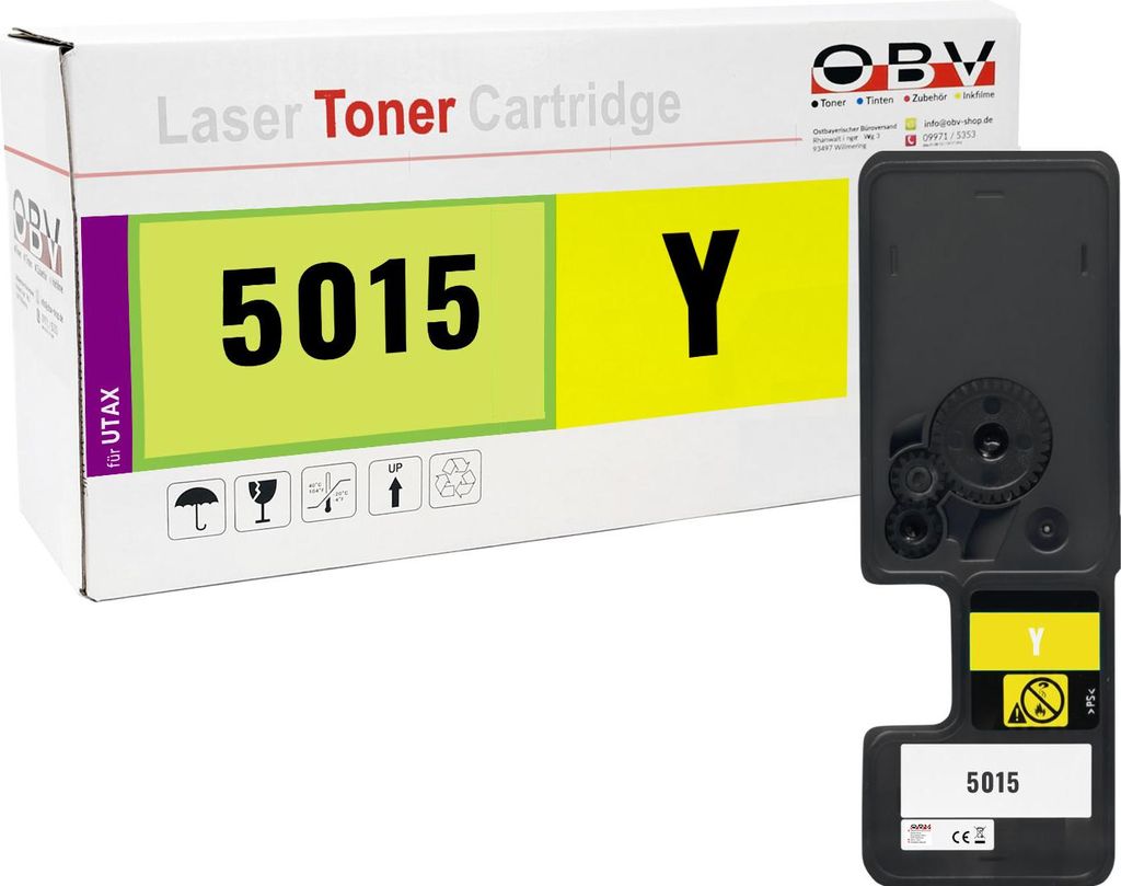 Kompatibler Toner für Utax P-C2655w ersetzt PK-5015 gelb - Produktbild 