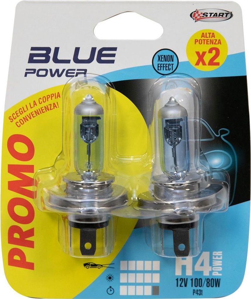 START Paar Halogen-Autolampen H4 12V 100/80W P43t
