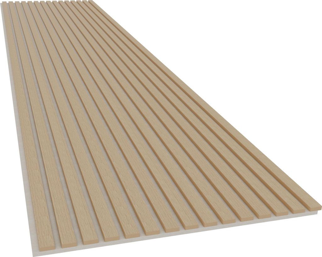 Akustikpaneel mit Holzfurnier in heller Eiche - 2700x600 mm Produktbild 
