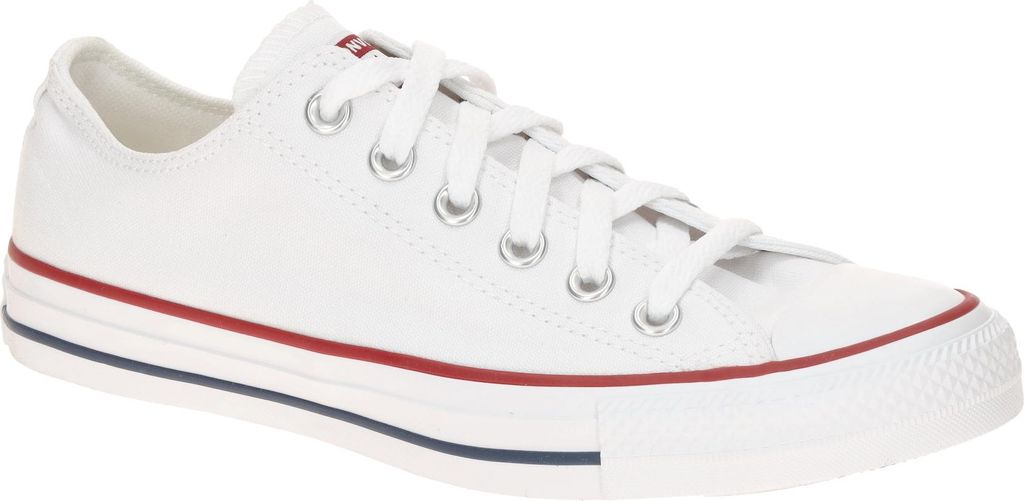 A white Converse All Star sneaker is shown from the side against a white background.