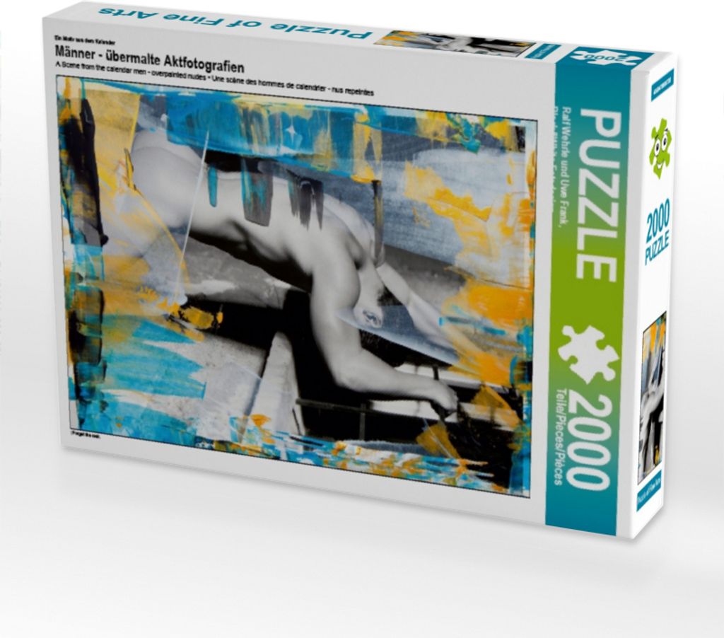 CALVENDO Puzzle Ein Motiv aus dem Kalender Männer - übermalte Aktfotografien | 2000 Teile Lege-Größe 90x67cm Foto-Puzzle für glückliche Stunden