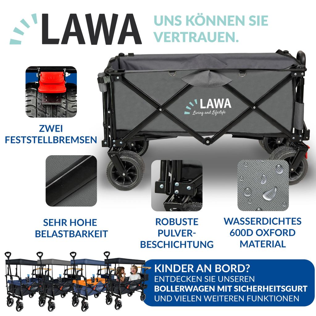 Naturehike Carrello Spiaggia Pieghevole 220L 100kg Con Ruote Universali - Carrello Con Ruote Portatutto Per Giardino, Campeggio E Tutti I Terreni - Senza Assemblaggio, Manico Regolabile - Nero - 8