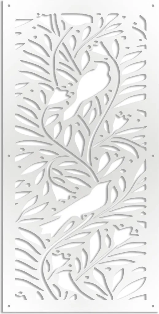 Pannello PVC Traforato COLIBRI 50x150 Bianco | Separatore Frangisole Design