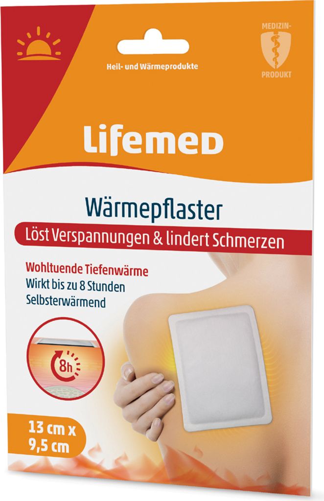 WECO Lifemed Wärmepflaster 9,5 cm x 13 cm weiss Produktbild 