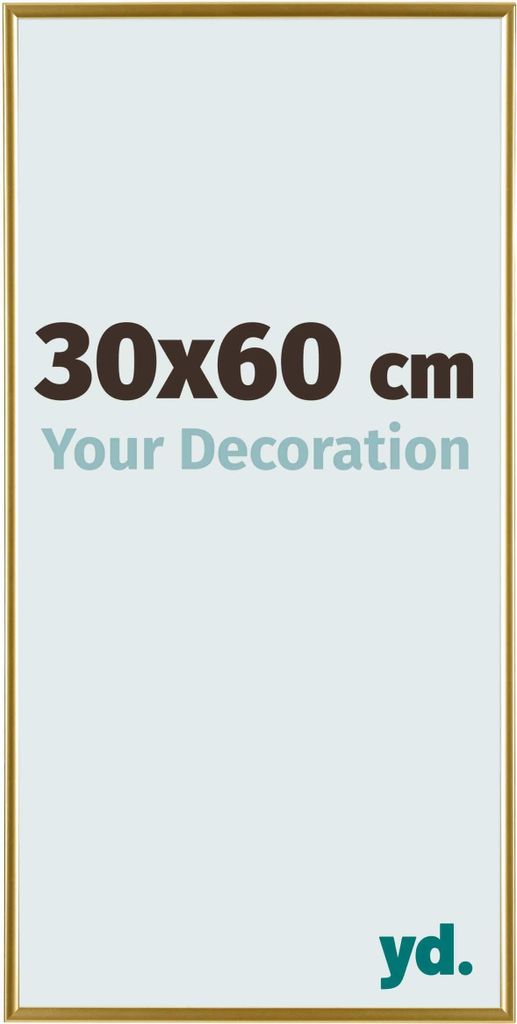 A marketing image showing the dimensions of a picture frame and a tagline.