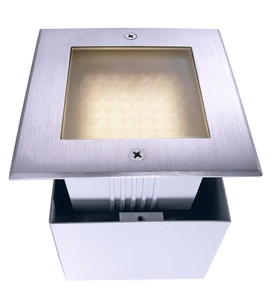 Lampe encastrée sol Deko-Light 730248 Square II WW Argentée Extérieur