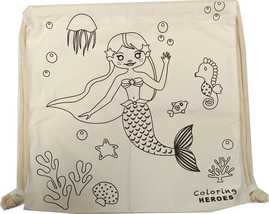 EinhornLiebe Sacca Sirena da Colorare - Kit Fai da Te Creativo Bambini