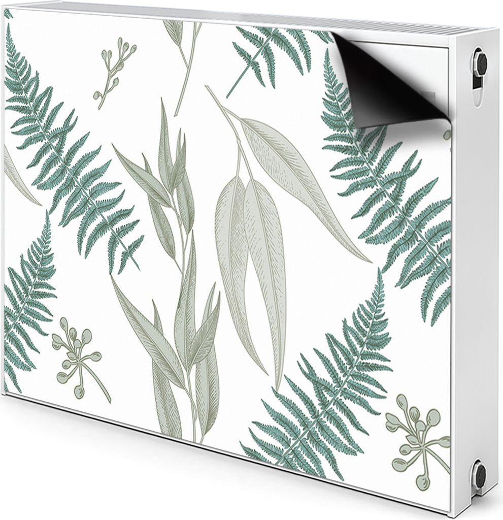 Magnet Verkleidung Abdeckung Heizkörperabdeckung Heizkörperabdeckung 90x60 cm - Farn