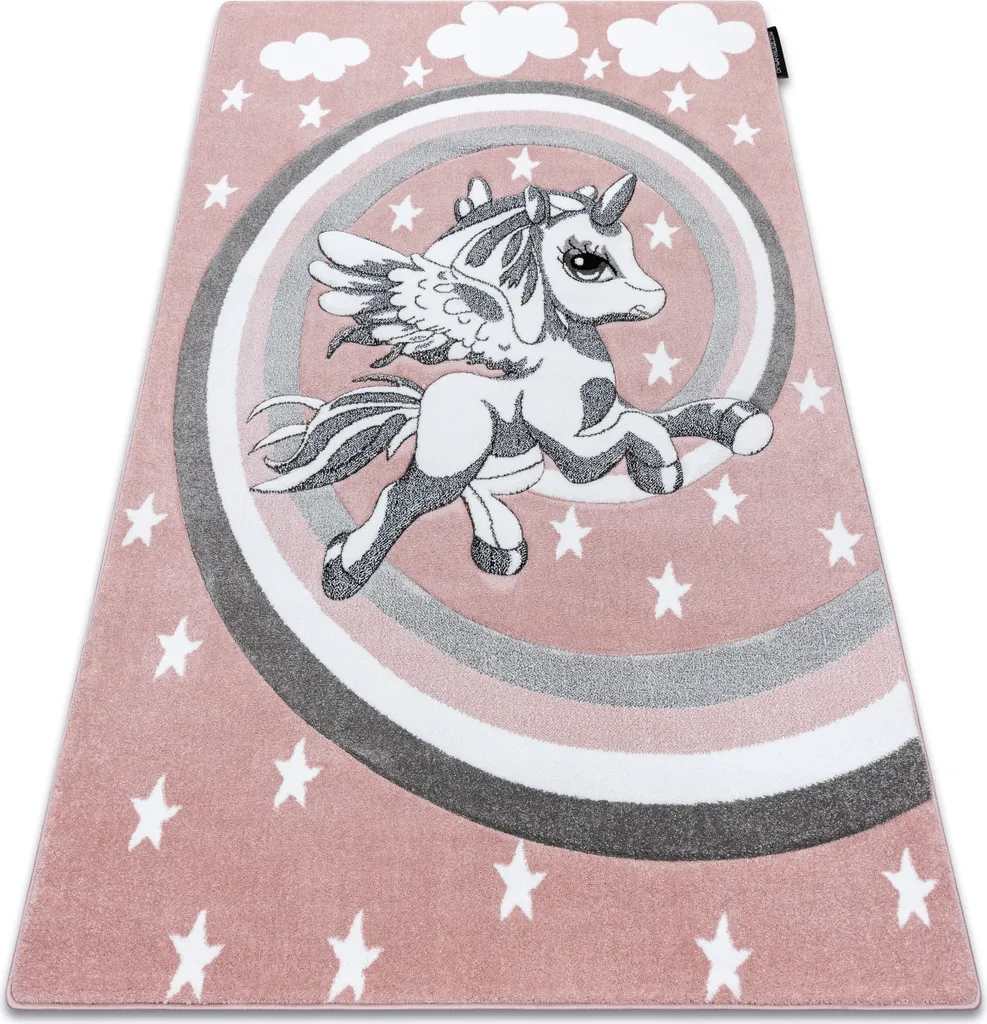 Tapis Petit Poney Rose pour Chambre d'Enfant - Format 140x190 cm
