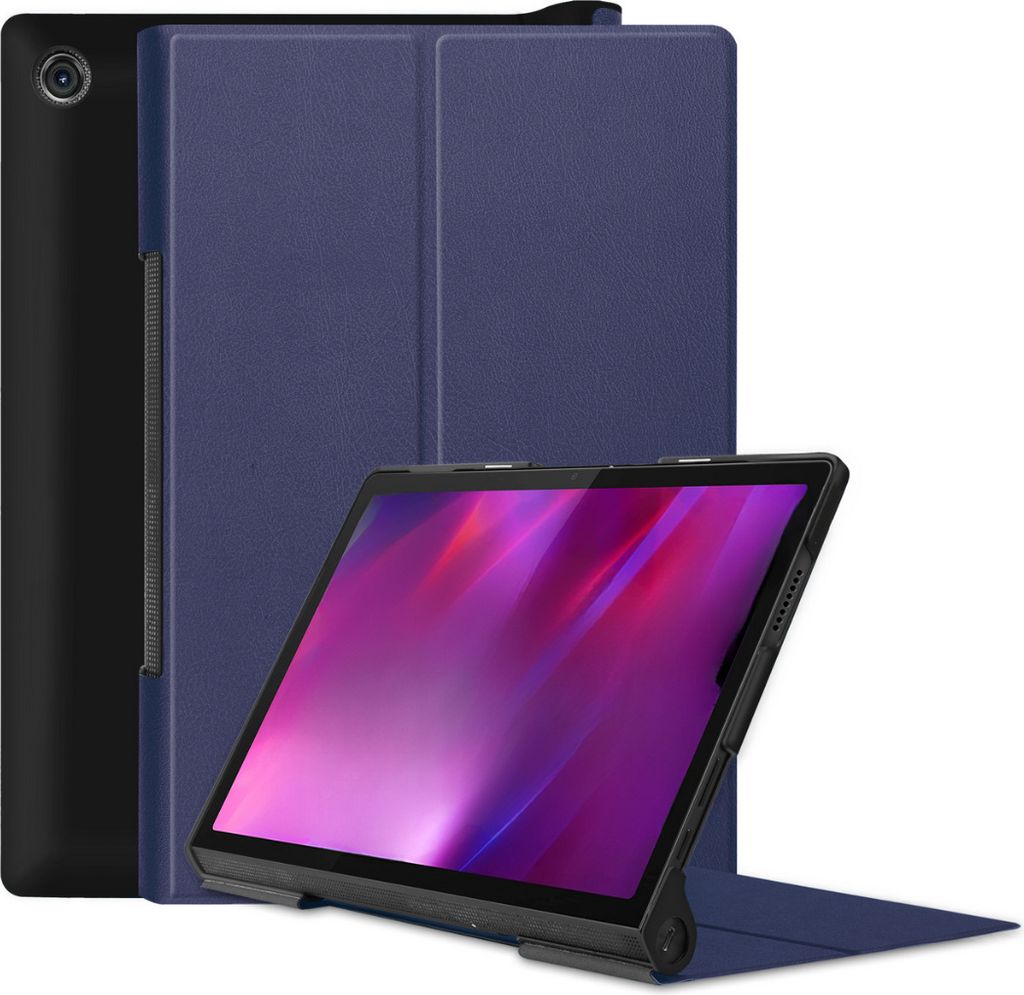 Case2go - Hülle kompatibel mit Lenovo Yoga Tab 11 (2021) - Mit Standfunktion Kunstleder Tablet Case Schutzhülle - Dunkelblau