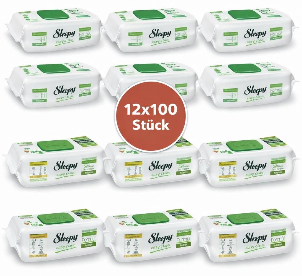 Sleepy Easy Clean Oberflächenreinigungstücher – 6x100 Anannas + 6x100 White Soap | Strahlende Sauberkeit