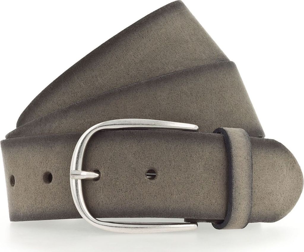 Vanzetti Leder Gürtel 40mm Belt With Airbrushed Edges W75 Taupe dunkelgrau