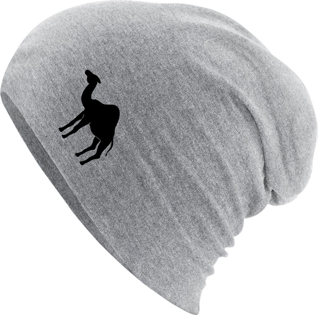 Huuraa Beanie Dromedar Kamel Silhouette Heather Grey One Produktbild 