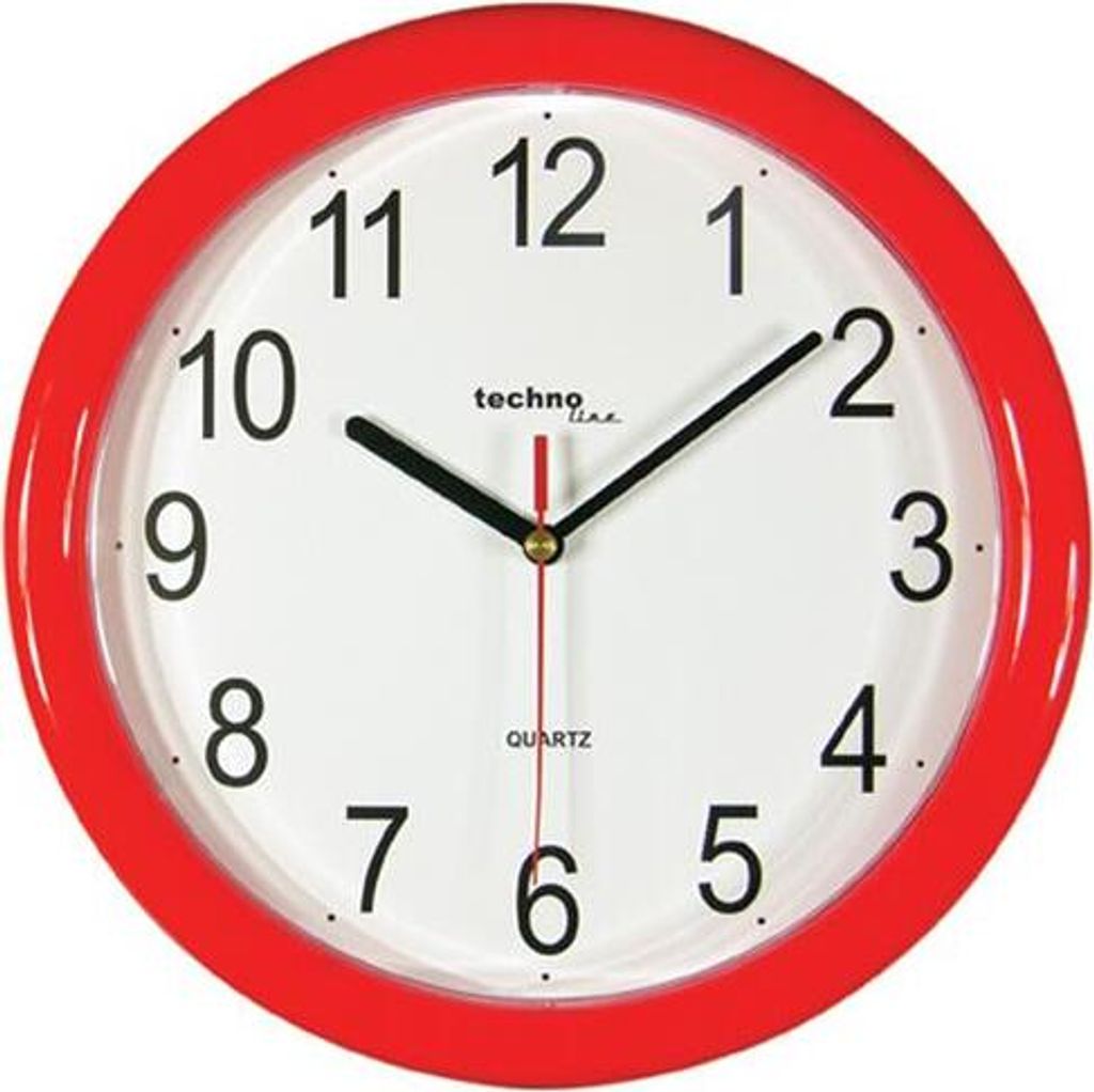 Technoline WT 600 Quarz-Wanduhr rot