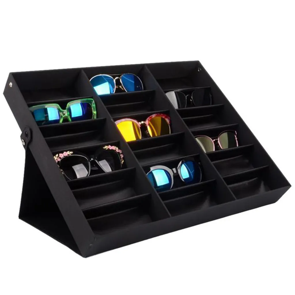 Boîte à lunettes multi-emplacements avec doublure douce et anti-choc - 7
