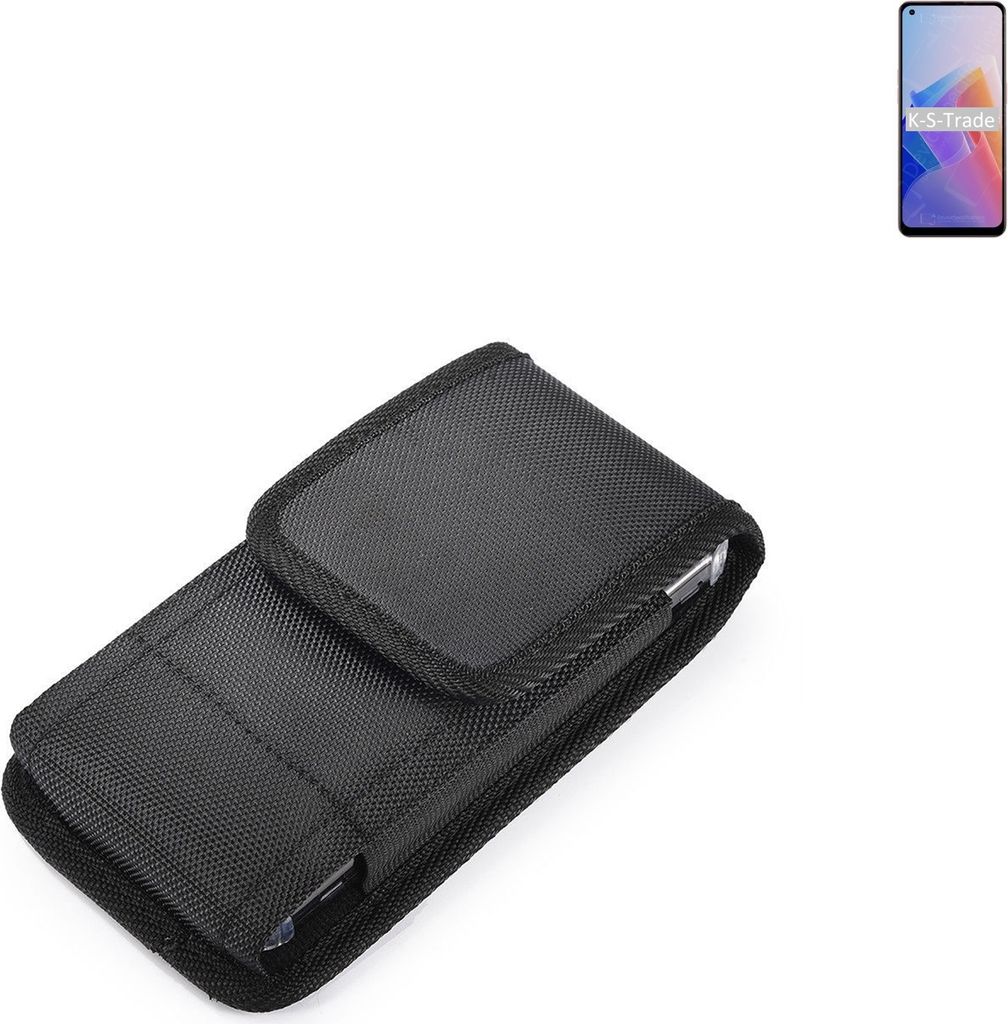Holster Gürteltasche kompatibel mit Oppo A96 5G Holster Gürtel Tasche wasserabweisend Handy Hülle Schutz Hülle Outdoor schwarz K-S-Trade