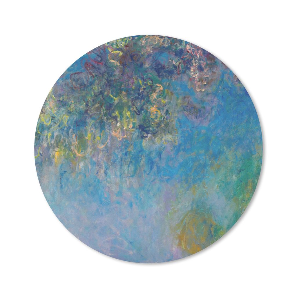 MuchoWow Mauspad Mousepad Blauer Regen - Claude Monet 40x40 cm - Mousepads - Maus Mat - Pad - Mausunterlage - Schreibtisch Accessoires