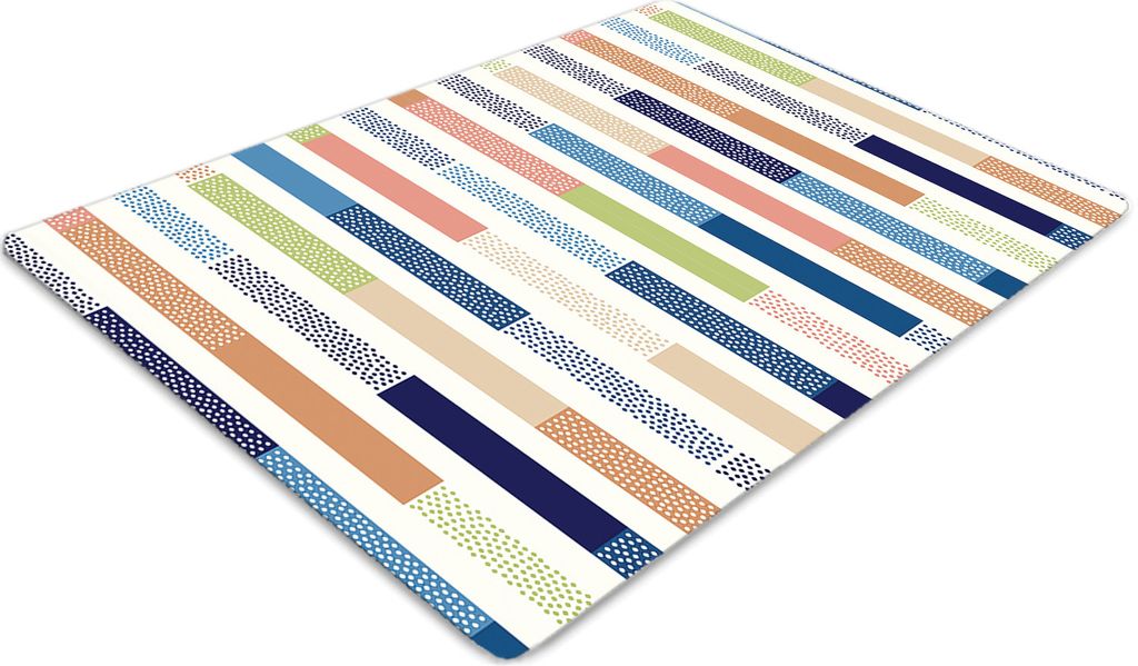 Stuhlunterlage Bürostuhlunterlage 120 cm x 90 cm Bodenmatte Bürostuhlunterlage - Bunte Streifen
