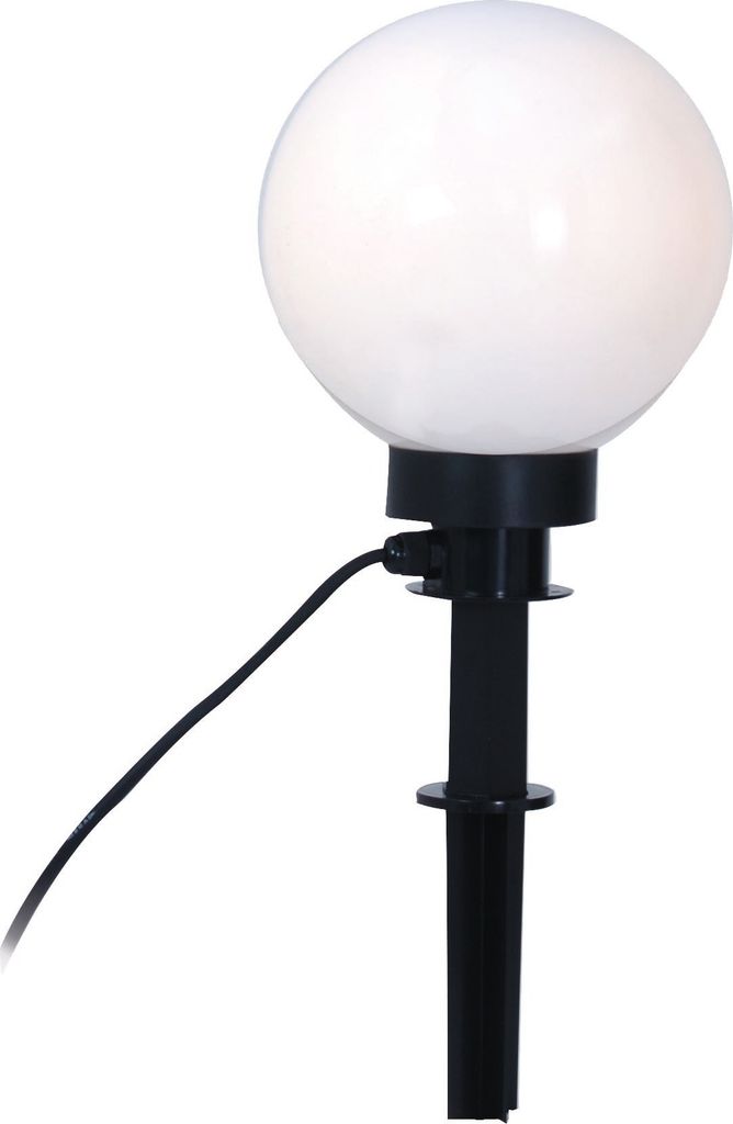 Näve Außen Kugelerdspieß - Kunststoff (PMMA) - schwarz, Kugel: weiss opal; 4068281