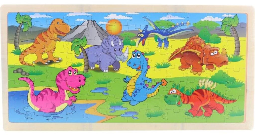 Holzpuzzle Dinosaurier 96 Puppen