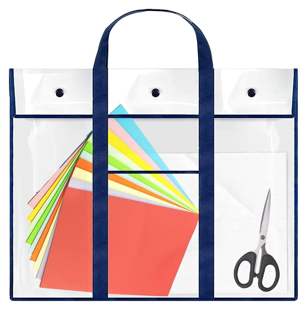 Transparente, wasserdichte Postertasche, Kunst-Organizer, PVC-Pinnwandhalter mit Griff und Tasche, Kunstwerk-Behälter für Skizzieren, Zeichnen, D...