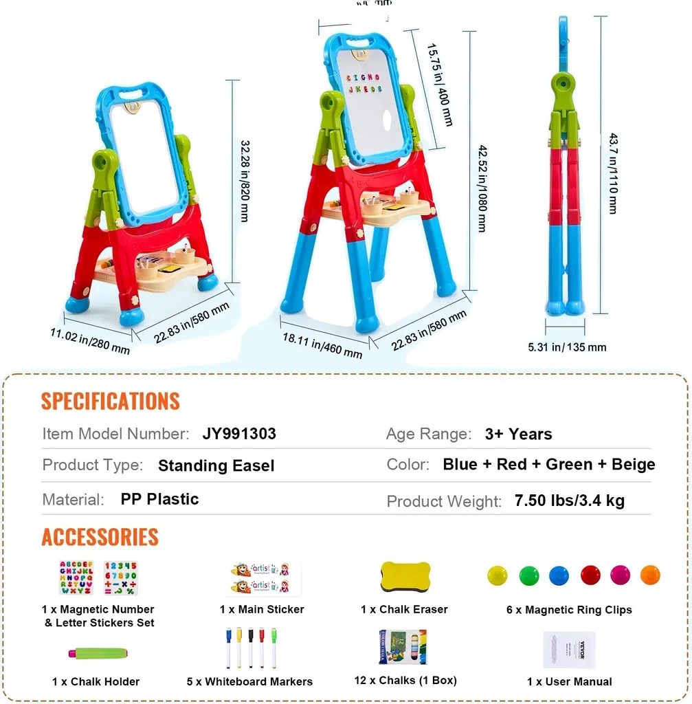 Tableau magnétique ajustable enfant : la solution pour dessiner partout