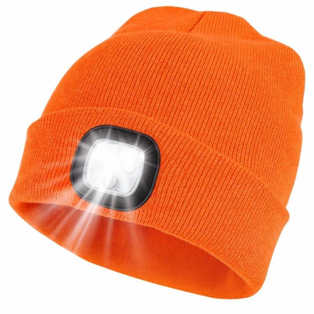 APT BQ83B Mütze mit USB-Stirnlampe, orange Produktbild 