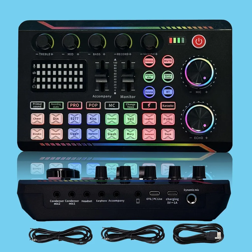 Interface audio USB avec pack micro et mixeur pour streaming PC - 2