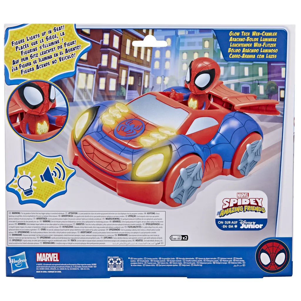 Véhicule Spidey Web Crawler Lumineux : Jouet Interactif Marvel Hasbro