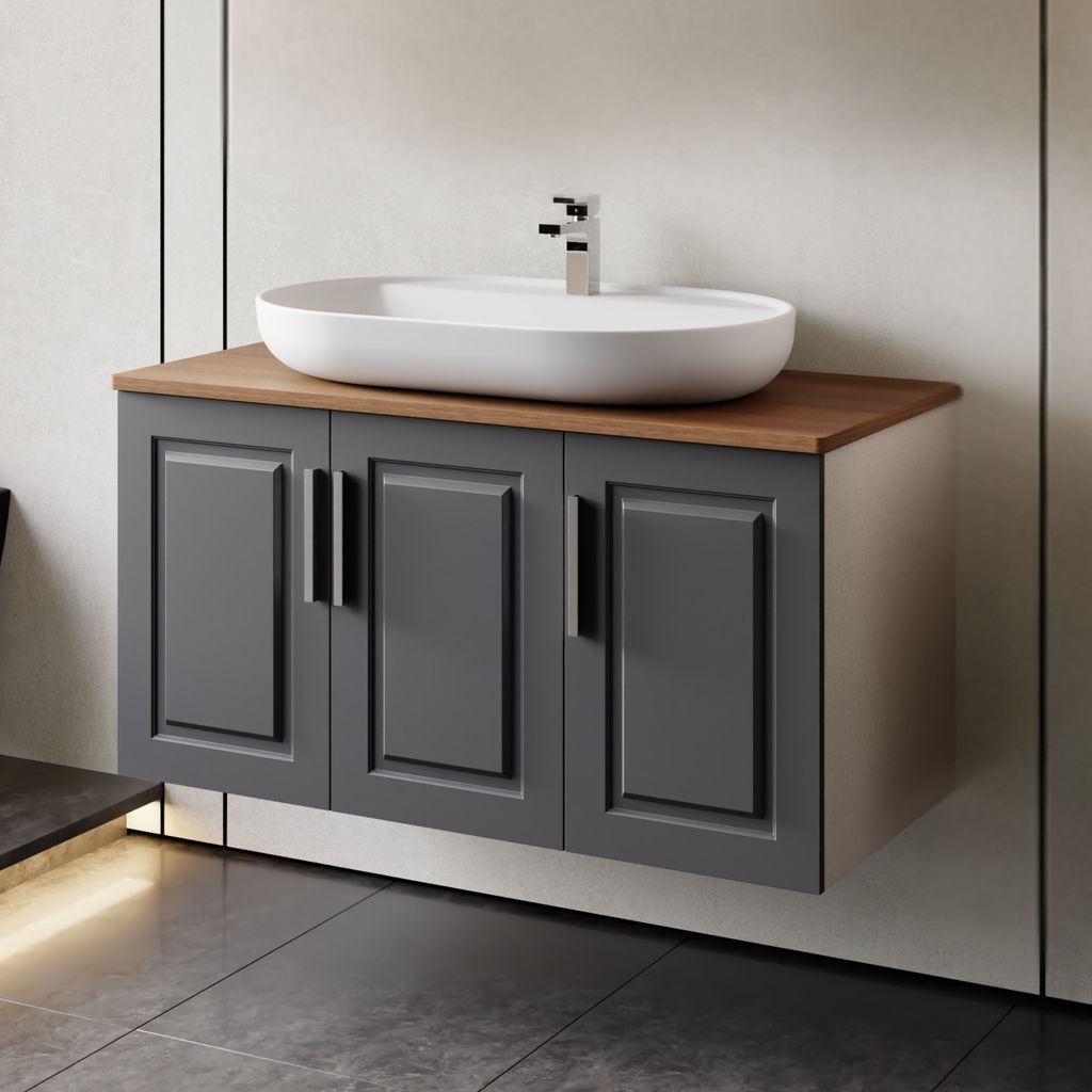 Waschtisch Set Arin | Waschbecken mit Unterschrank 100 cm | Produktbild 