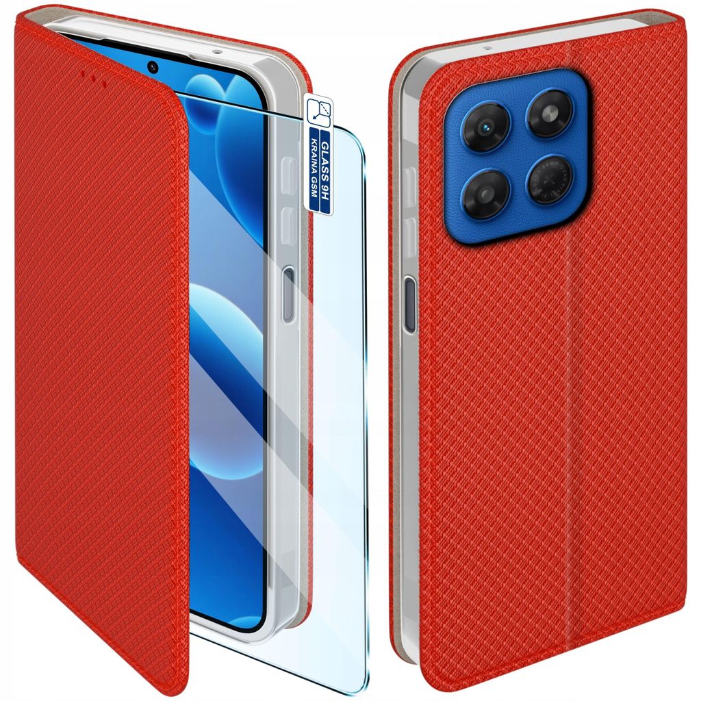 Etui z klapką do Motorola G37 Zamykane Czerwone Futerał + Immagine del prodotto 