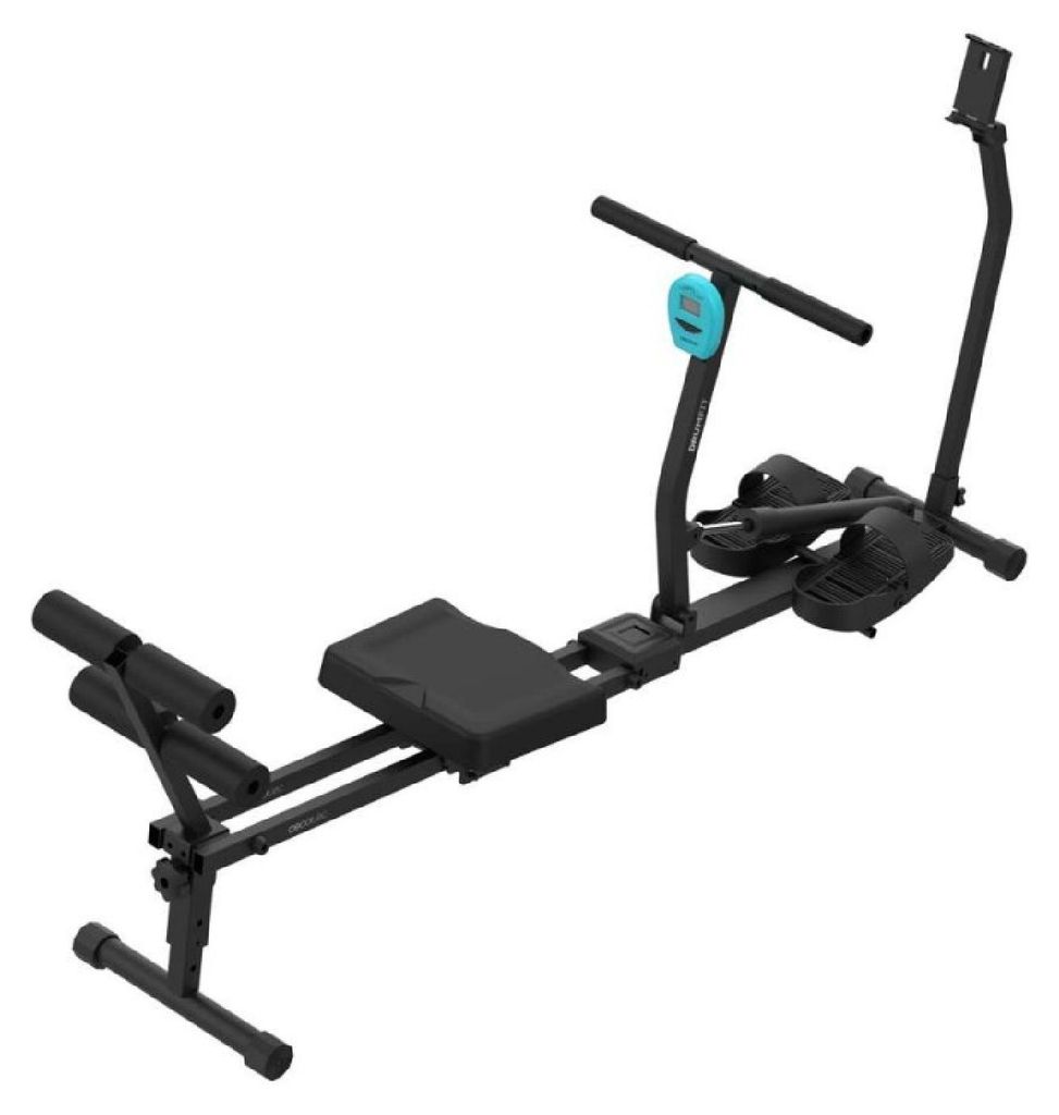 Cecotec Hydraulisches Rudergerät, faltbar und kompakt, Drumfit Rower CompactROW, 12 Widerstandsstufen, Gewicht bis 110 kg