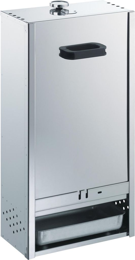 Peetz Edelstahl-Räucherofen 520 - für ca. 12 Fische liegend oder hängend silber mit Schieber